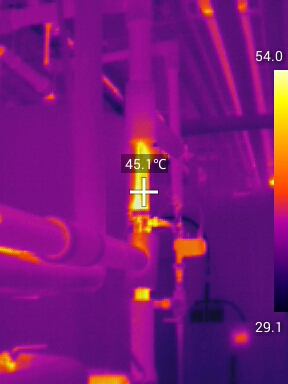 Термографический снимок тепловизионной камерой KT-200