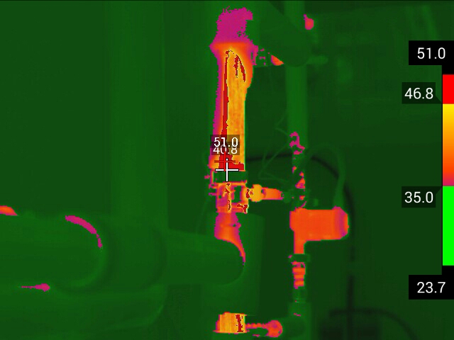 Термографический снимок тепловизора KT-670